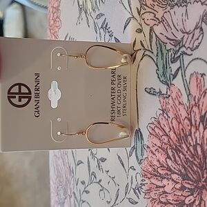 Giani Bernini Pearl Drop Earrings 18kt Gold Over Sterling Silver BN